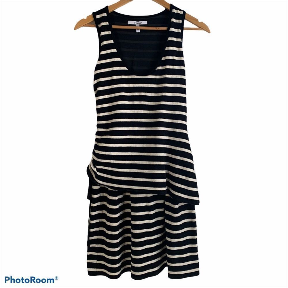 10 Crosby Derek Lam Black & White Striped Dress